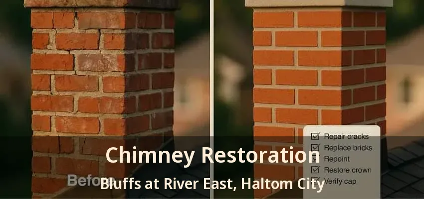 Chimney Restoration Bluffs at River East, Haltom City - TX
