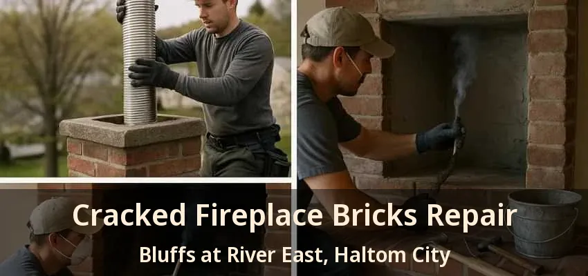 Cracked Fireplace Bricks Repair Bluffs at River East, Haltom City - TX