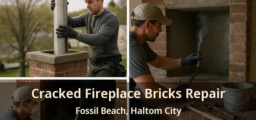 Cracked Fireplace Bricks Repair Fossil Beach, Haltom City - TX