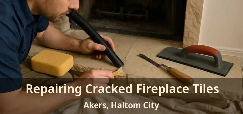 Repairing Cracked Fireplace Tiles Akers, Haltom City - TX